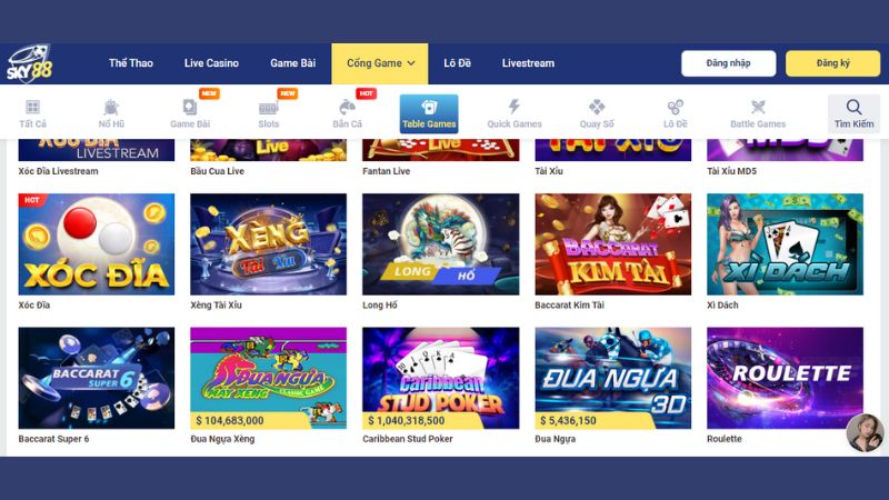 SKY88 nổi tiếng trên thị trường của các bet thủ