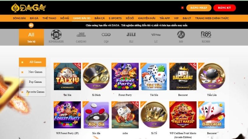 DAGA là một nhà cái Baccarat trực tuyến uy tín